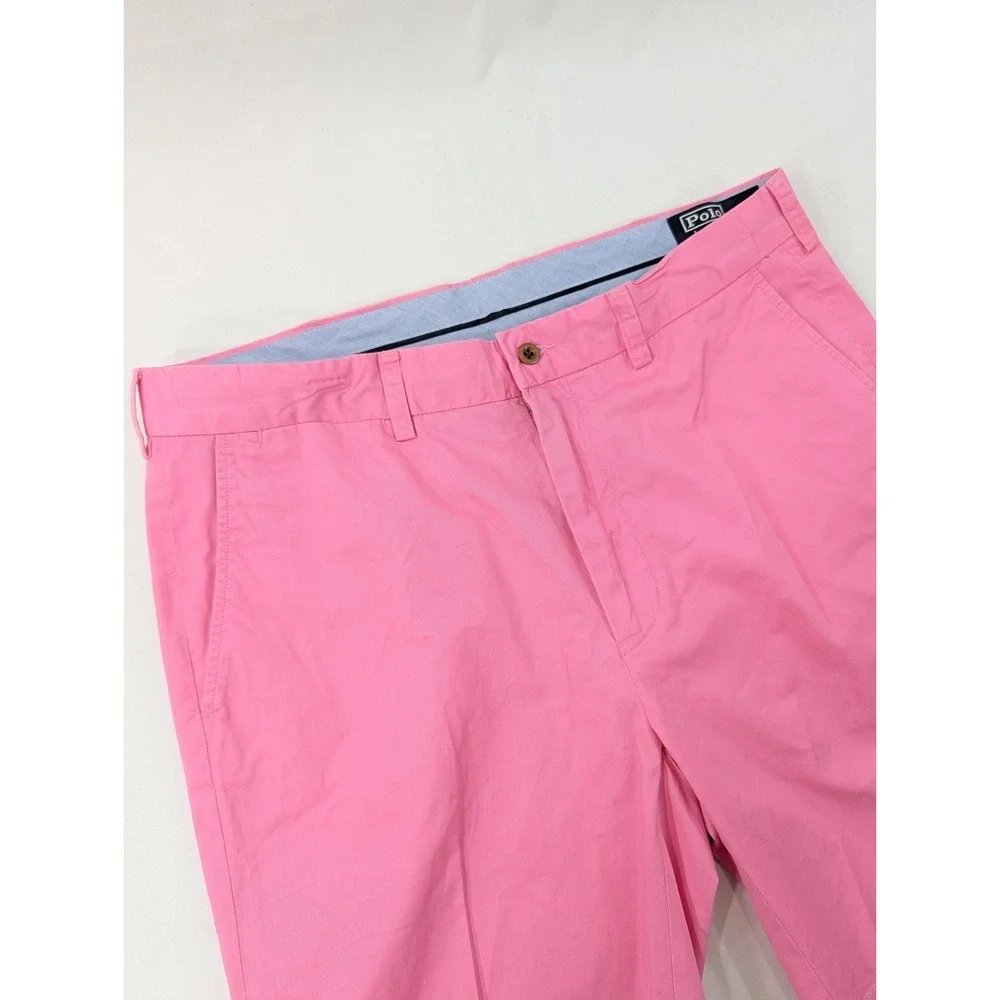 Vintage Polo Ralph Lauren Chino Shorts 35‎ BBgum Pink Golf Tennis Preppy Classic